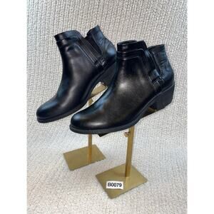 BOC Grover Booties Women’s Size 9 Black Ankle Boots Leather Comfort Zip